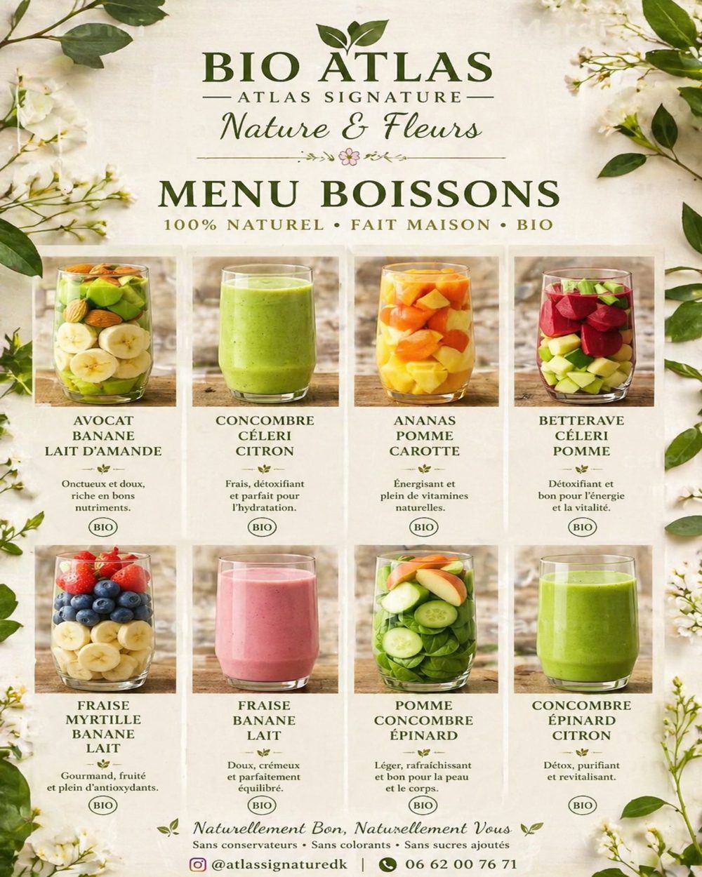 Boissons bio maison